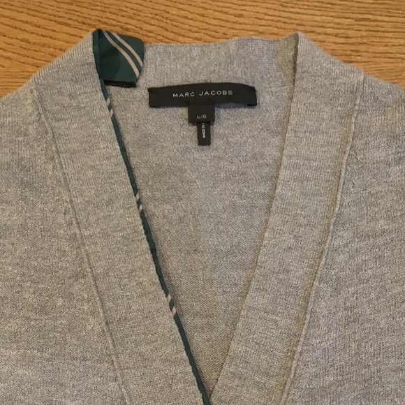 MARC JACOBS Grey Wool Jewel Buttons Cardigan - Picture 5 of 11